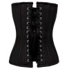 Women Real Leather Overbust Gothic Corset With Cups